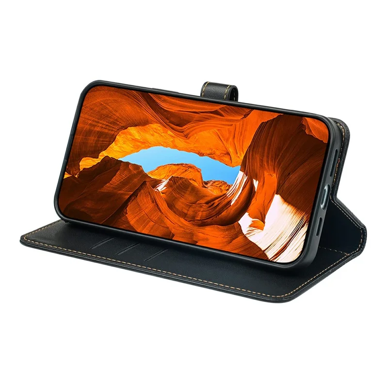 Caso Motorola Edge 60 Pro 5G / Edge 60S Pro Fecho Magnético Trevo de Quatro Folhas Capa de Telefone de Couro - Preto