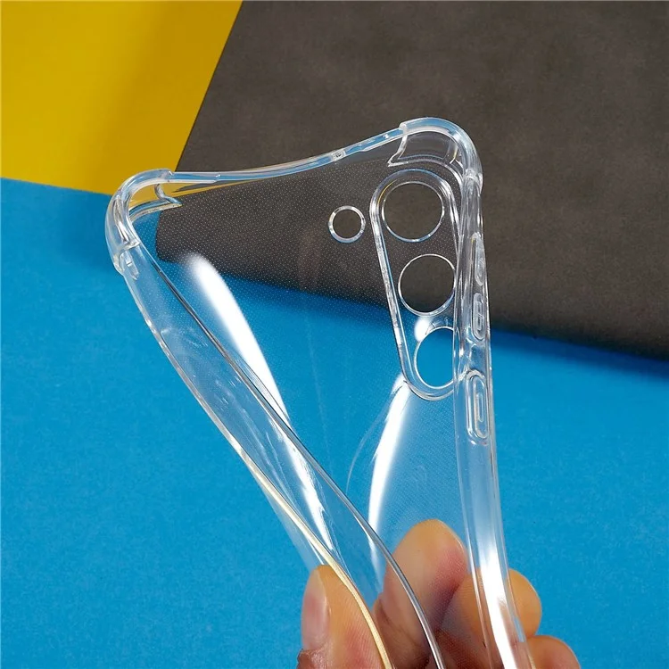 Transparent Phone Cover for Samsung Galaxy S23, Four Corner Anti-drop Soft TPU Anti-scratch Phone Back Case with Lanyard