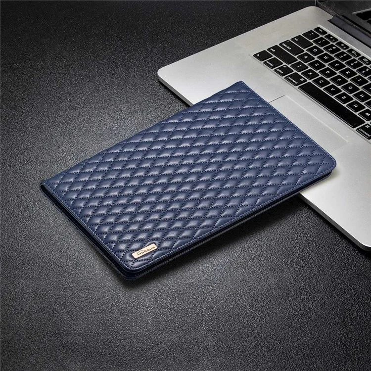 BINFEN COLOR para iPad 10.2 (2021) (2019) / (2020) / iPad Pro 10.5 pulgadas (2017) / iPad Air 10.5 pulgadas (2019) Estuche para tableta con texto grabado Funda de cuero sintético con soporte para tarjetas y soporte - Azul