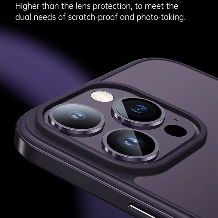 Серия Sulada Minrui Для Iphone 14 Pro Back Case, Гальваническая Металлическая Рама Высокая Прозрачность Tpu+измеренный Стеклянный Телефон. - Золото Шампанского