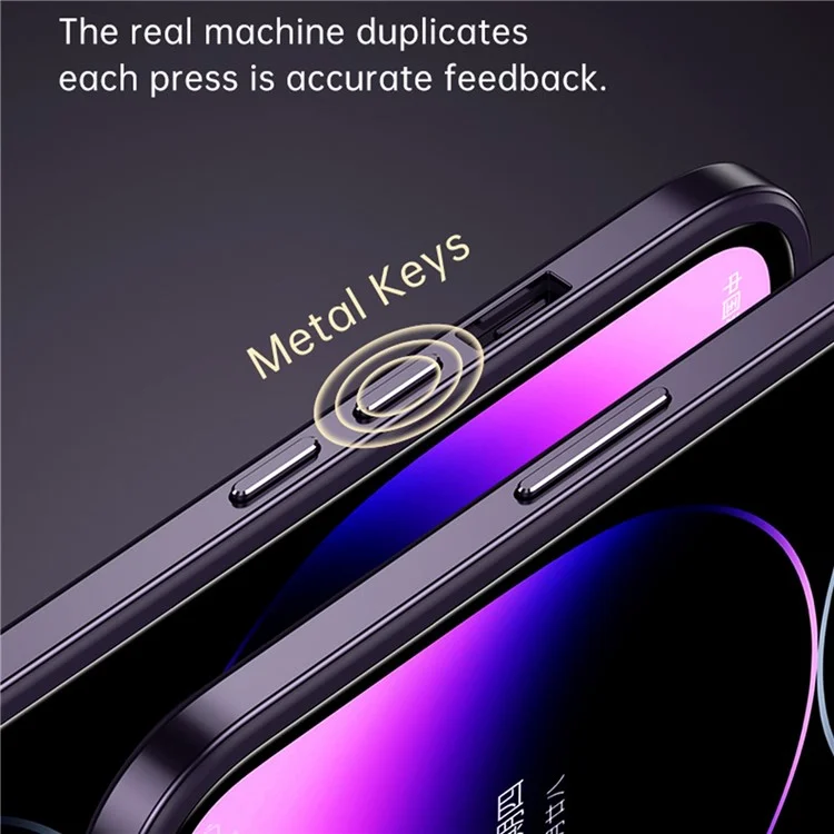 Серия Sulada Minrui Для Iphone 14 Pro Back Case, Гальваническая Металлическая Рама Высокая Прозрачность Tpu+измеренный Стеклянный Телефон. - Золото Шампанского