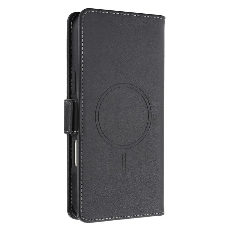 Étui pour iPhone 17 Détachable 2 en 1 Portefeuille en Cuir Étui de Téléphone Compatible avec MagSafe - Noir