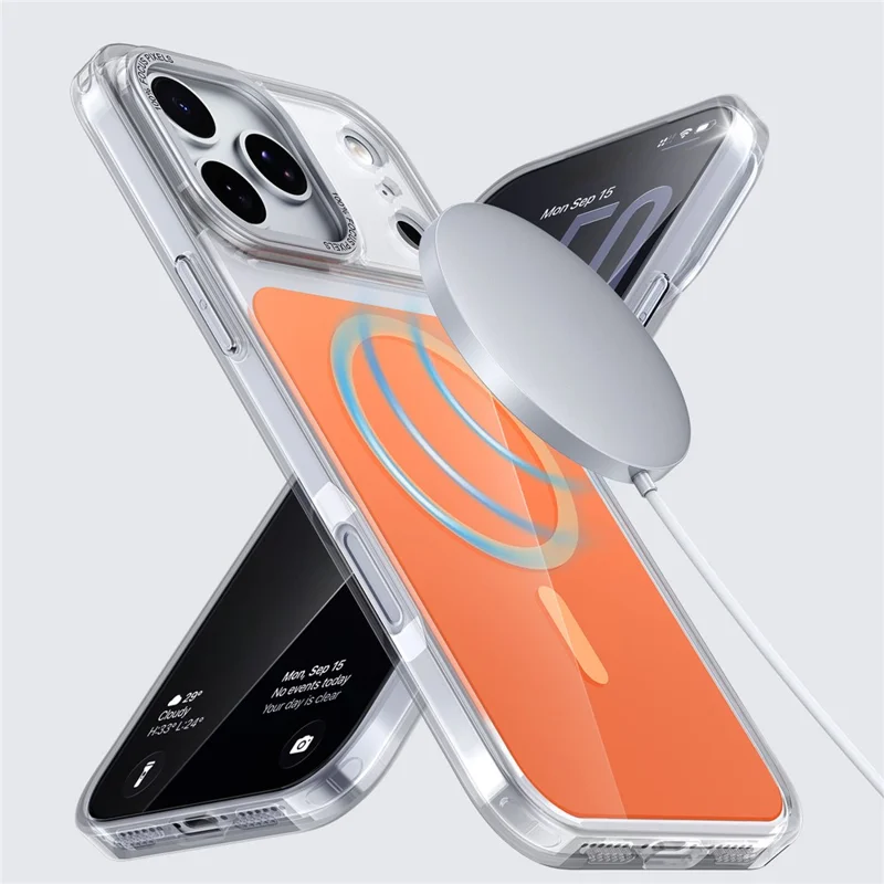For iPhone 18 Pro Max / 17 Pro Max Case Skin-touch Acrylic + TPU Cover Compatible with MagSafe - Orange