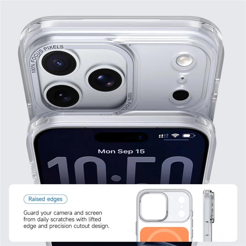 For iPhone 18 Pro Max / 17 Pro Max Case Skin-touch Acrylic + TPU Cover Compatible with MagSafe - Orange