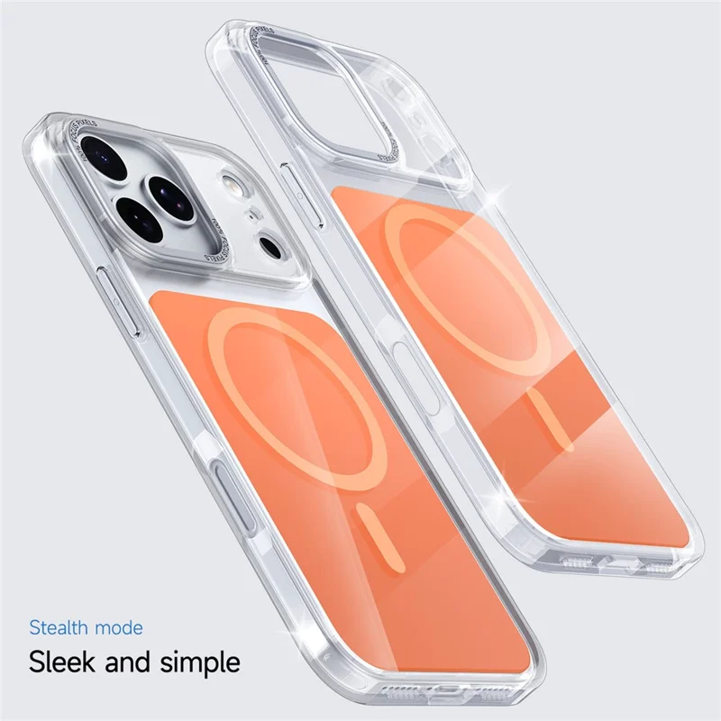 For iPhone 18 Pro Max / 17 Pro Max Case Skin-touch Acrylic + TPU Cover Compatible with MagSafe - Orange