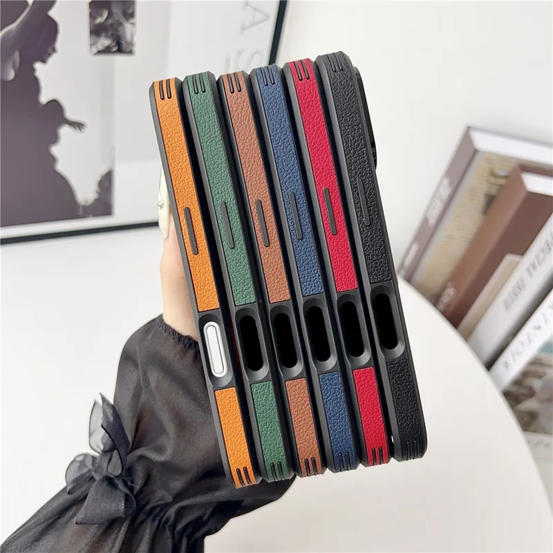 iPhone 17 Pro Hülle Hirschmuster PU-Leder beschichtet PC + TPU Handyhülle - Schwarz