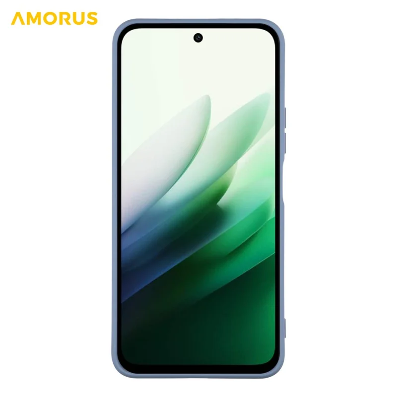 AMORUS Per Xiaomi Redmi 15 5G (Globale) (169mm) Custodia Tagli Precisi Rivestimento in Fibra TPU Antiurto Cover per Telefono - Grigio Lavanda