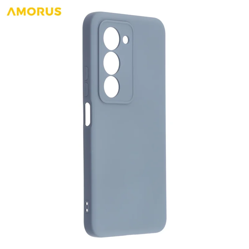 AMORUS Per Xiaomi Redmi 15 5G (Globale) (169mm) Custodia Tagli Precisi Rivestimento in Fibra TPU Antiurto Cover per Telefono - Grigio Lavanda
