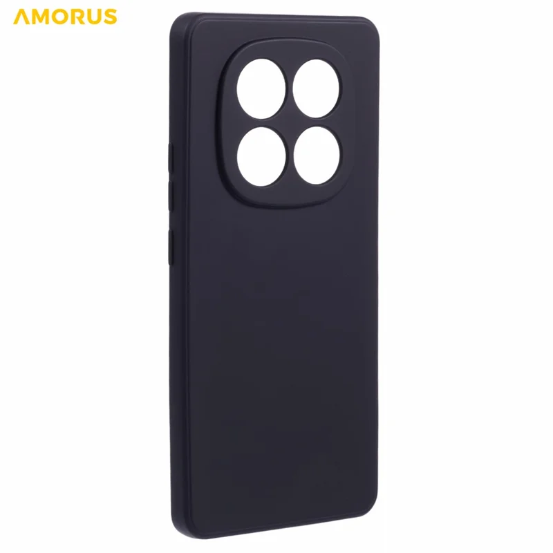 AMORUS For Xiaomi Redmi Note 15 5G (Global) Case Precise Cutouts TPU Fiber Lining Shockproof Phone Cover - Black
