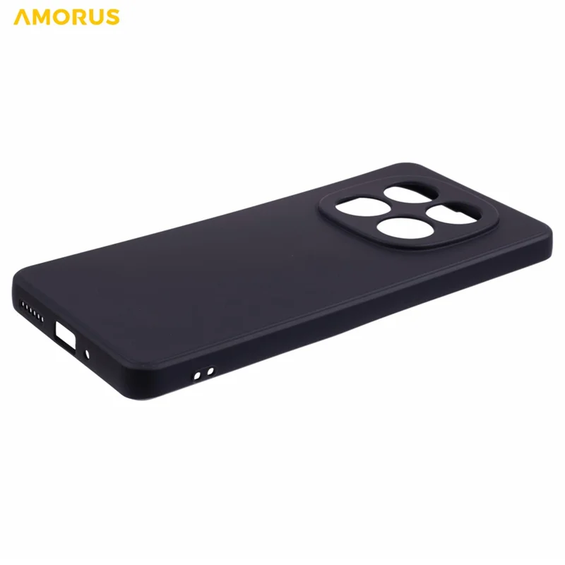 AMORUS Per Xiaomi Redmi Note 15 Pro+ 5G Custodia Tagli Precisi Rivestimento in Fibra TPU Antiurto Custodia per Telefono - Nero