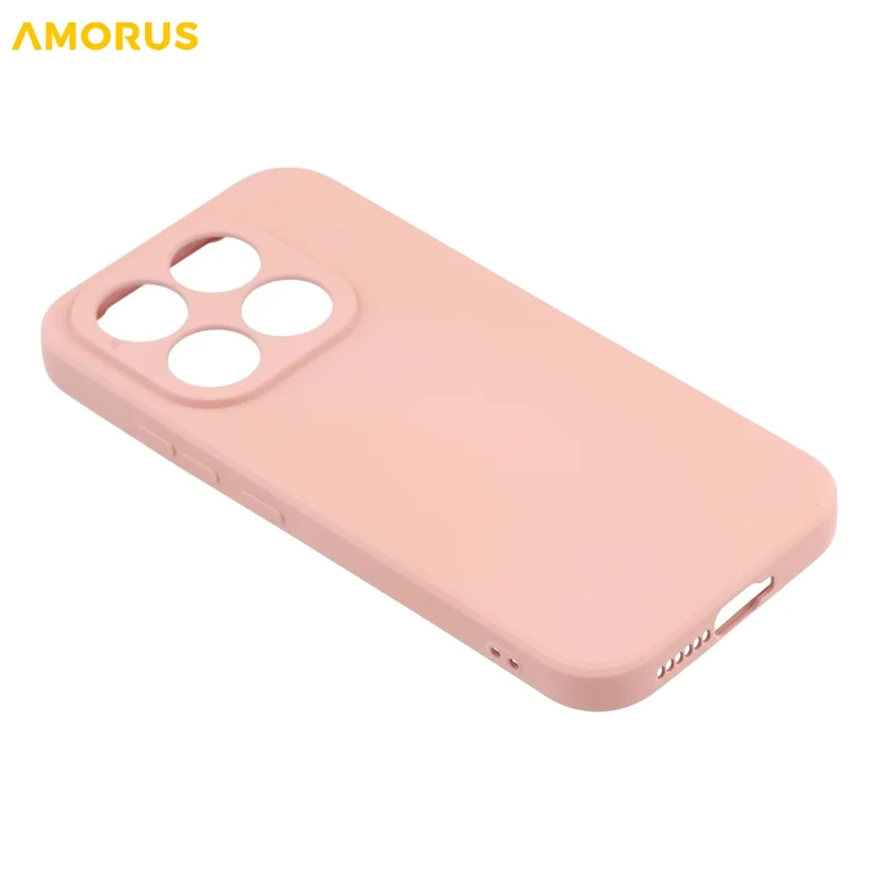 AMORUS For Xiaomi 17 Case Precise Cutouts TPU Fiber Lining Shockproof Phone Cover - Pink
