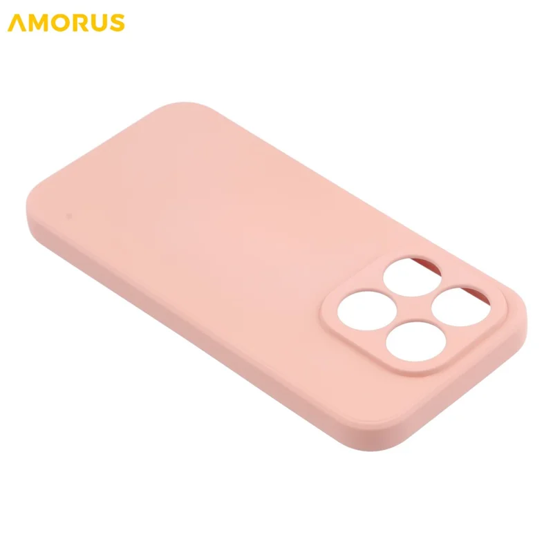 AMORUS For Xiaomi 17 Case Precise Cutouts TPU Fiber Lining Shockproof Phone Cover - Pink