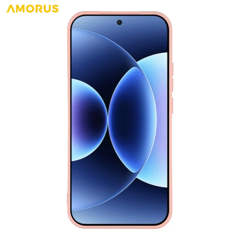 AMORUS For Xiaomi 17 Pro Case Precise Cutouts TPU Fiber Lining Shockproof Phone Cover - Pink