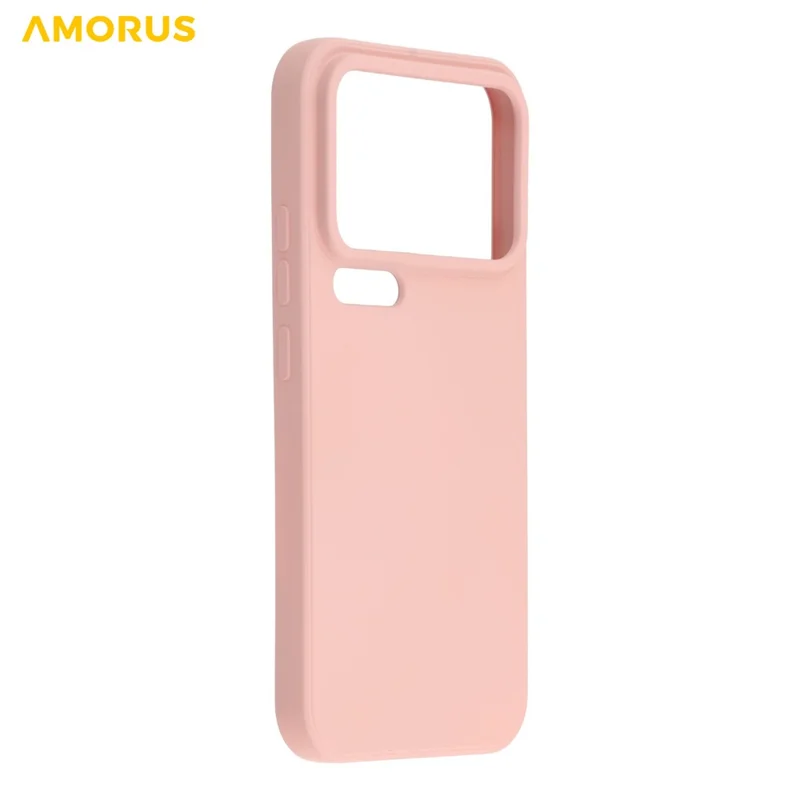 AMORUS For Xiaomi 17 Pro Case Precise Cutouts TPU Fiber Lining Shockproof Phone Cover - Pink