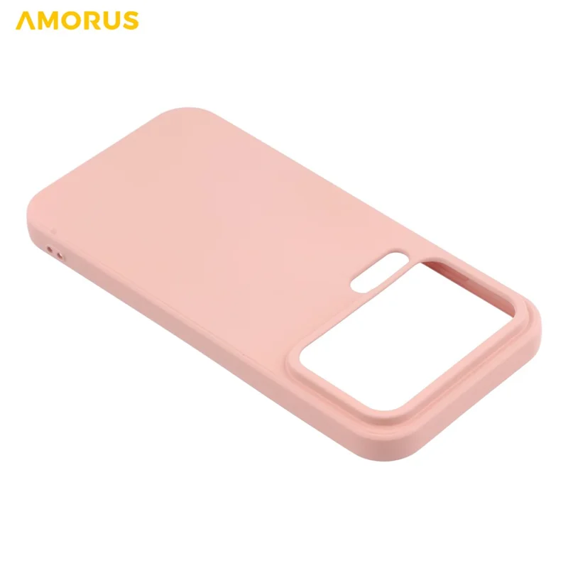 AMORUS For Xiaomi 17 Pro Case Precise Cutouts TPU Fiber Lining Shockproof Phone Cover - Pink