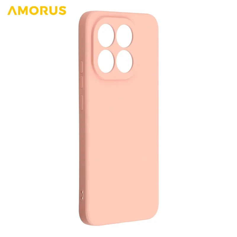 AMORUS For Xiaomi 15T Case Precise Cutouts TPU Fiber Lining Shockproof Phone Cover - Pink