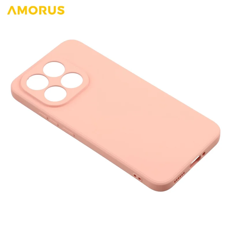 AMORUS For Xiaomi 15T Case Precise Cutouts TPU Fiber Lining Shockproof Phone Cover - Pink