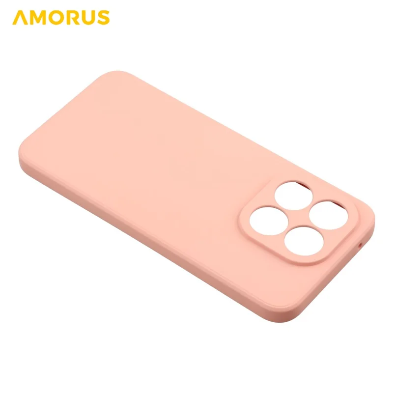 AMORUS For Xiaomi 15T Case Precise Cutouts TPU Fiber Lining Shockproof Phone Cover - Pink