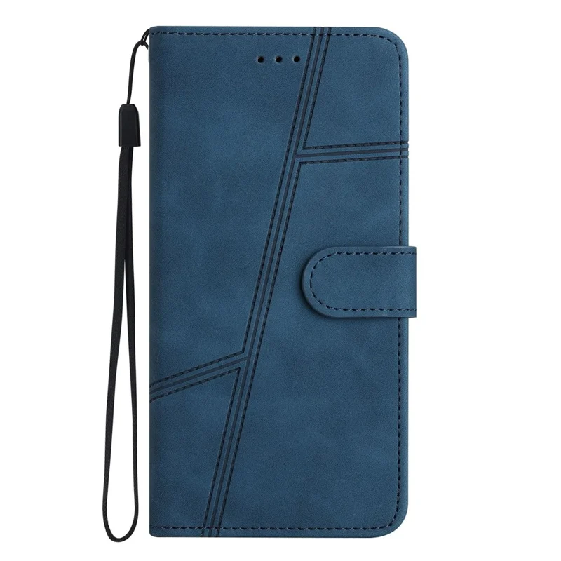 For Xiaomi 12T 5G / 12T Pro 5G / Redmi K50 Ultra 5G Retro PU Leather Sewing Line Decor Phone Cover Cell Phone Case Wallet with Skin-touch Feeling - Blue