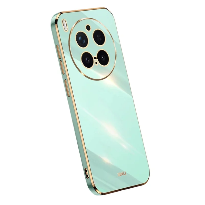 Bulk Purchasing XINLI For vivo X300 Pro 5G Case TPU Phone Cover with Electroplating Frame - Cyan