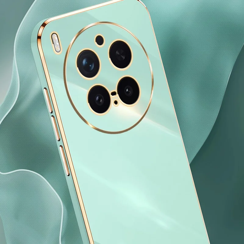 Bulk Purchasing XINLI For vivo X300 Pro 5G Case TPU Phone Cover with Electroplating Frame - Cyan