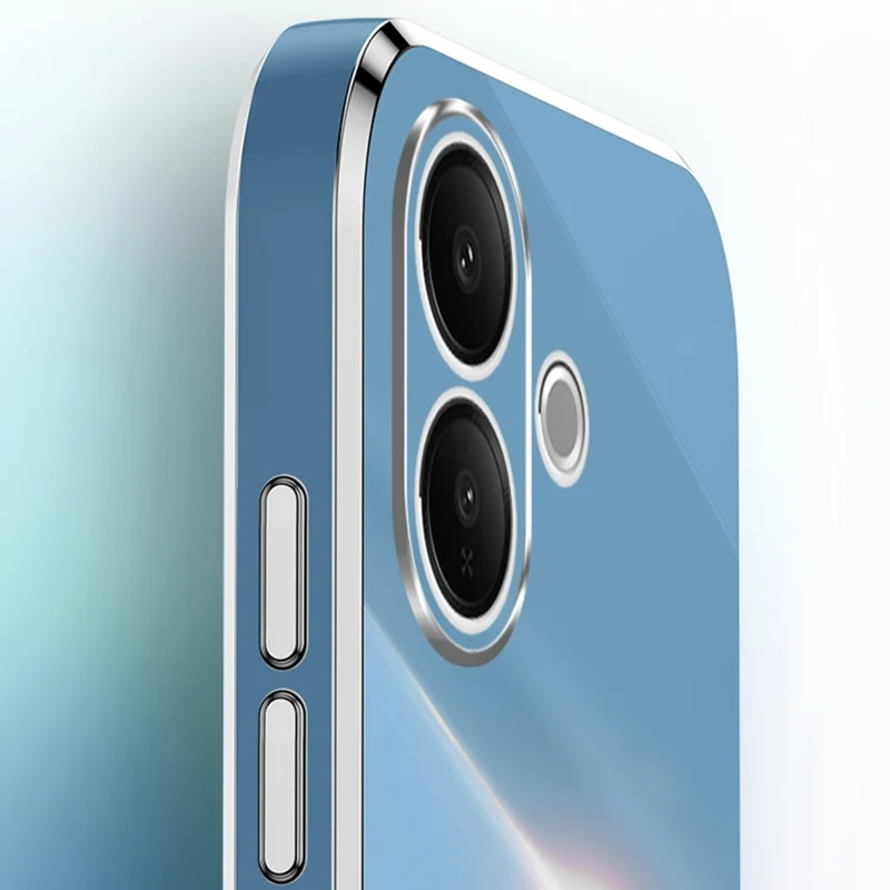 Bulk Purchasing XINLI For vivo V60 Lite 5G Case TPU Phone Cover with Electroplating Frame - Cyan