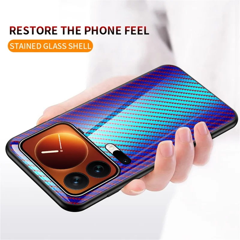 For Xiaomi 17 Pro Case Tempered Glass Shockproof Phone Cover - Colorful Fiber