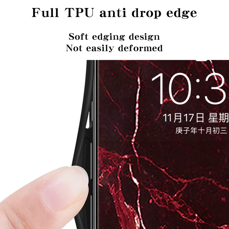 For Xiaomi 17 Pro Case Marble Pattern Tempered Glass + PC + TPU Protective Phone Cover - White Marble