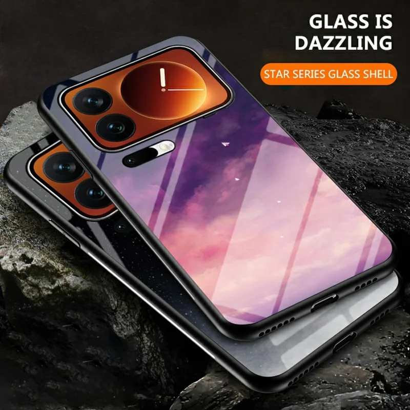 For Xiaomi 17 Pro Max Case Starry Sky Pattern Tempered Glass Phone Cover - Color Starry Sky
