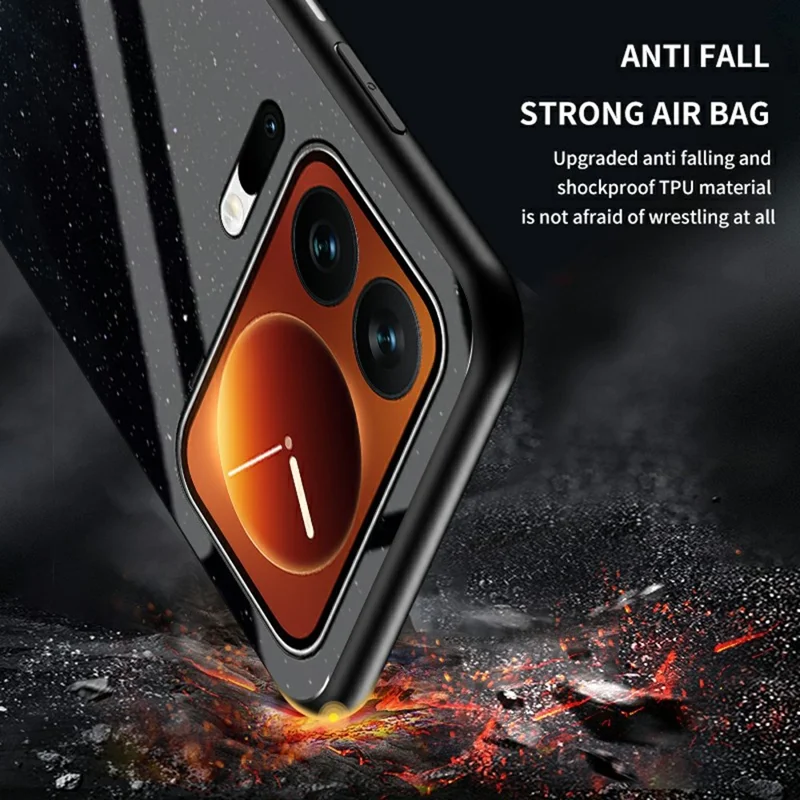 For Xiaomi 17 Pro Max Case Starry Sky Pattern Tempered Glass Phone Cover - Color Starry Sky