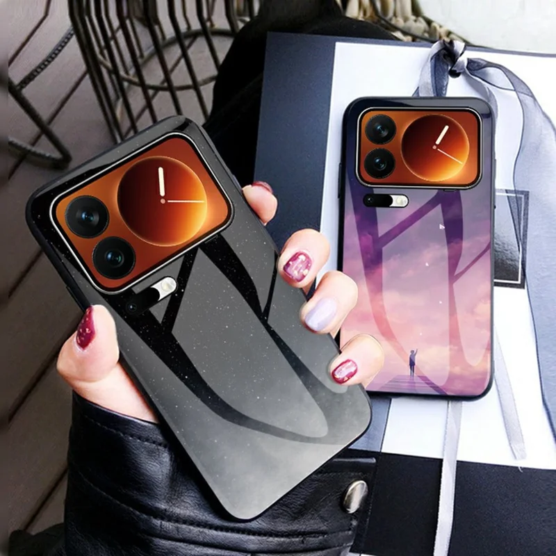 For Xiaomi 17 Pro Max Case Starry Sky Pattern Tempered Glass Phone Cover - Color Starry Sky