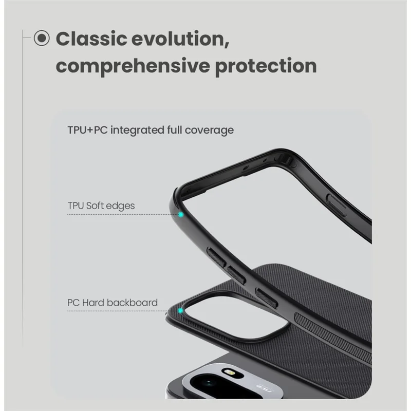 NILLKIN Frosted Shield Pro for OnePlus 15R 5G / Ace 6 5G Magnetic Case PC + TPU Phone Cover