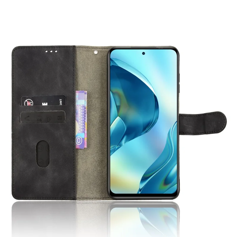 Etui skórzane do Oukitel C68, miękkie na dotyk, antywypadkowe, z portfelem i funkcją foliowej koperty - Czarny