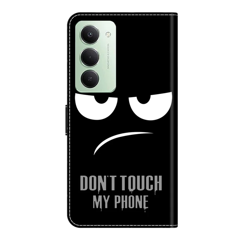 Per Xiaomi Redmi 15 4G (EU) (171mm) Custodia Magnetica Chiusura a Clip Custodia Portafoglio in Pelle con Motivo 3D - Non Toccare il Mio Telefono