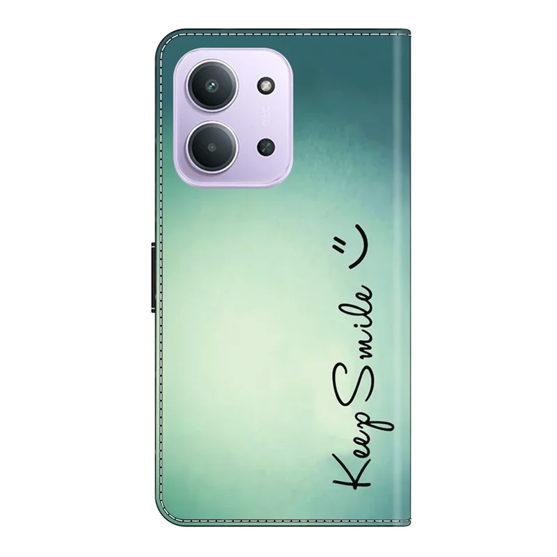 For Xiaomi Redmi 15C 4G (Global) (171mm)  /  Poco C85 4G (171mm) Case PU Leather Wallet Phone Cover with Stand - Keep Smile