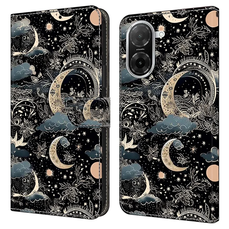 Per Xiaomi Redmi A5 4G (171,7 mm) / Custodia Poco C71 4G in pelle PU Wallet Phone Cover con supporto - Luna