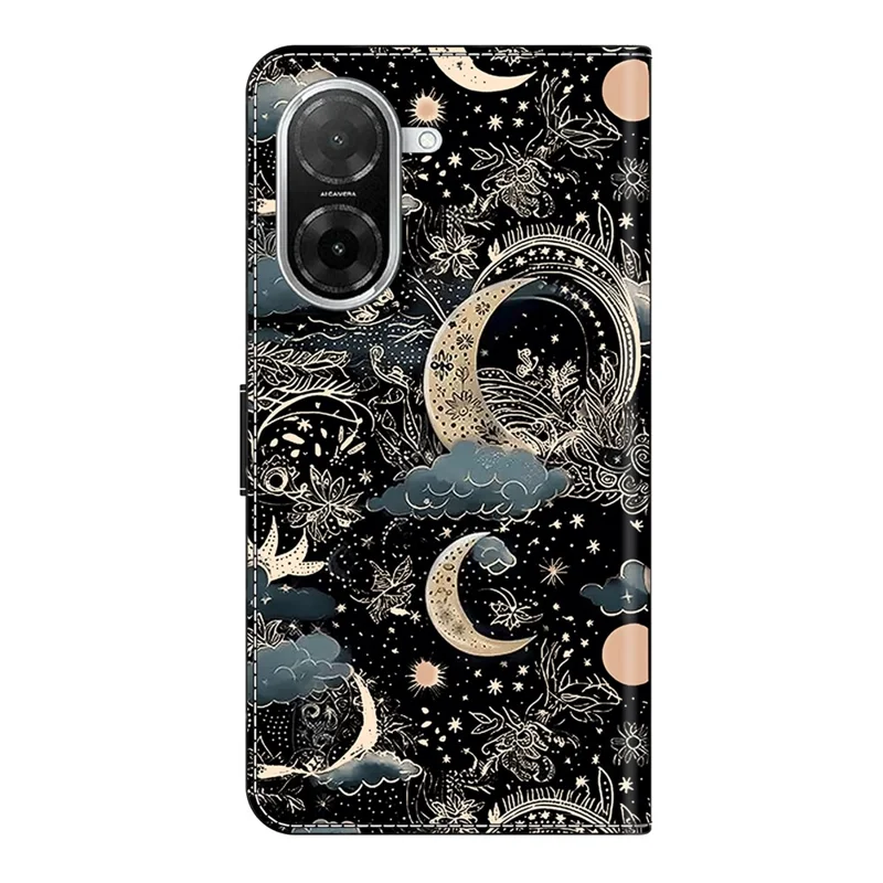 Для Xiaomi Redmi A5 NFC (EU) (173,45 мм) Чехол из искусственной кожи Wallet Phone Cover с подставкой - Луна