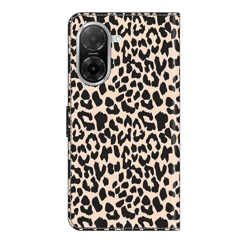 Custodia per Xiaomi Redmi A5 4G (171,7 mm) / Poco C71 4G con slot per schede, stampa a motivo, in TPU + pelle PU, cover a libro - stampa leopardata