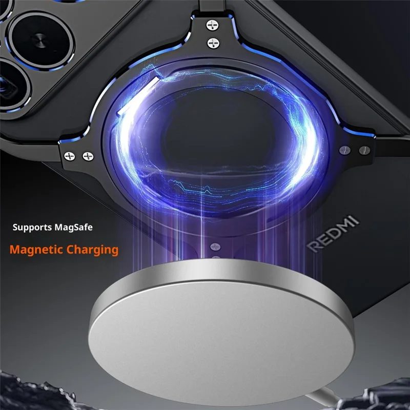 Voor Xiaomi Redmi K90 Pro Max 5G / Poco F8 Ultra hoesje met standaard metalen bumpers magnetische telefoonhoes - Zwart / Zilver