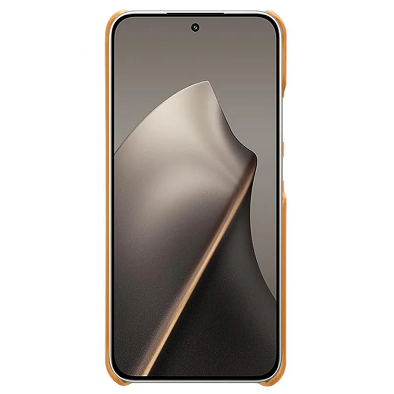 For Xiaomi 15T Case Dual Card Slots PU Leather + Hard PC Phone Cover - Orange