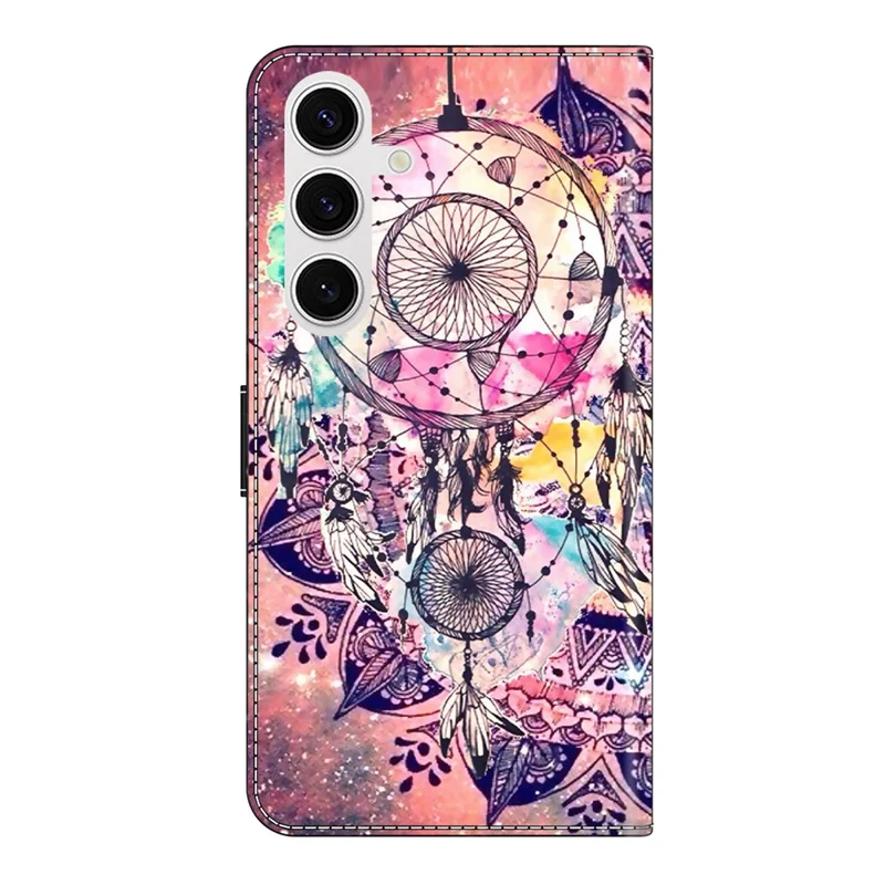 For Samsung Galaxy S26 Wallet Case Pattern Printing Stand Leather Flip Phone Cover - Wind Chime