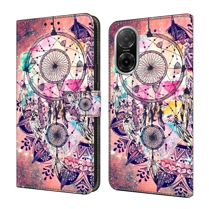 For Xiaomi Redmi A5 NFC (EU) (173.45mm) Wallet Case Pattern Printing Stand Leather Flip Phone Cover - Wind Chime