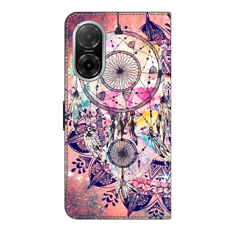 For Xiaomi Redmi A5 NFC (EU) (173.45mm) Wallet Case Pattern Printing Stand Leather Flip Phone Cover - Wind Chime