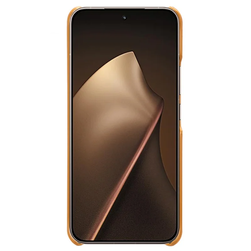 Чехол Xiaomi 15T Pro с двумя слотами для карт, ПУ-кожа + жесткий ПК, оранжевый