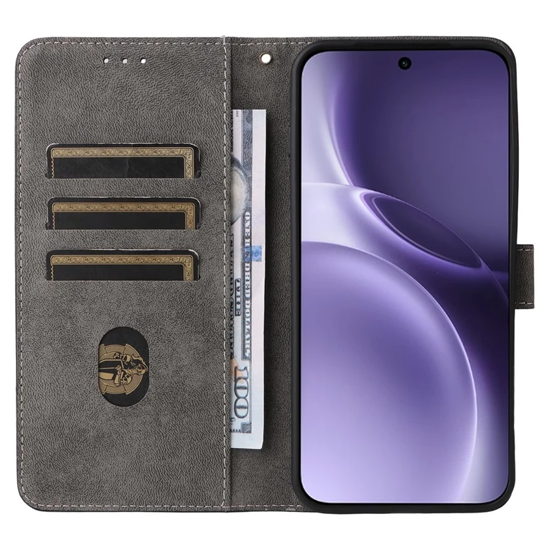 Capa carteira 5G RFID Blocking PU Leather Phone Cover Stand com alça - Preto para vivo X300 Pro