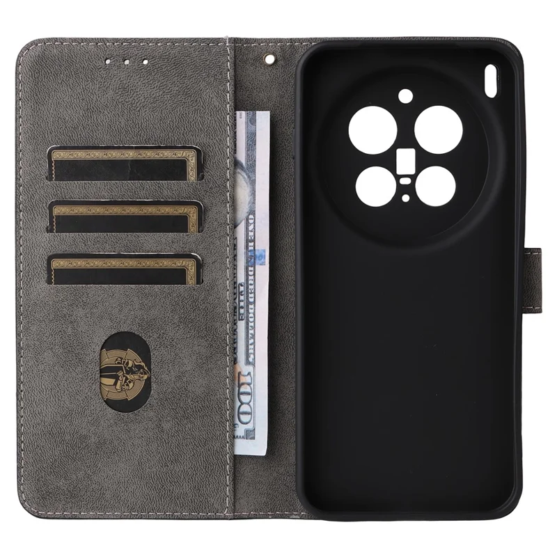 Capa carteira 5G RFID Blocking PU Leather Phone Cover Stand com alça - Preto para vivo X300 Pro