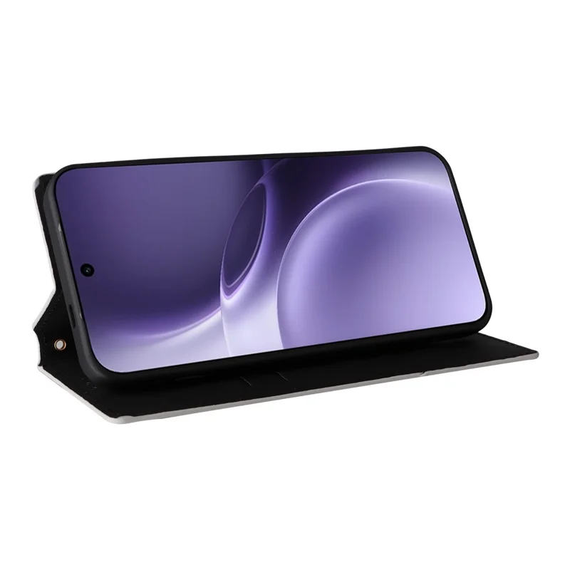 For vivo X300 Pro 5G Case Wallet Rhombus Imprinted PU Leather Phone Cover - Silver