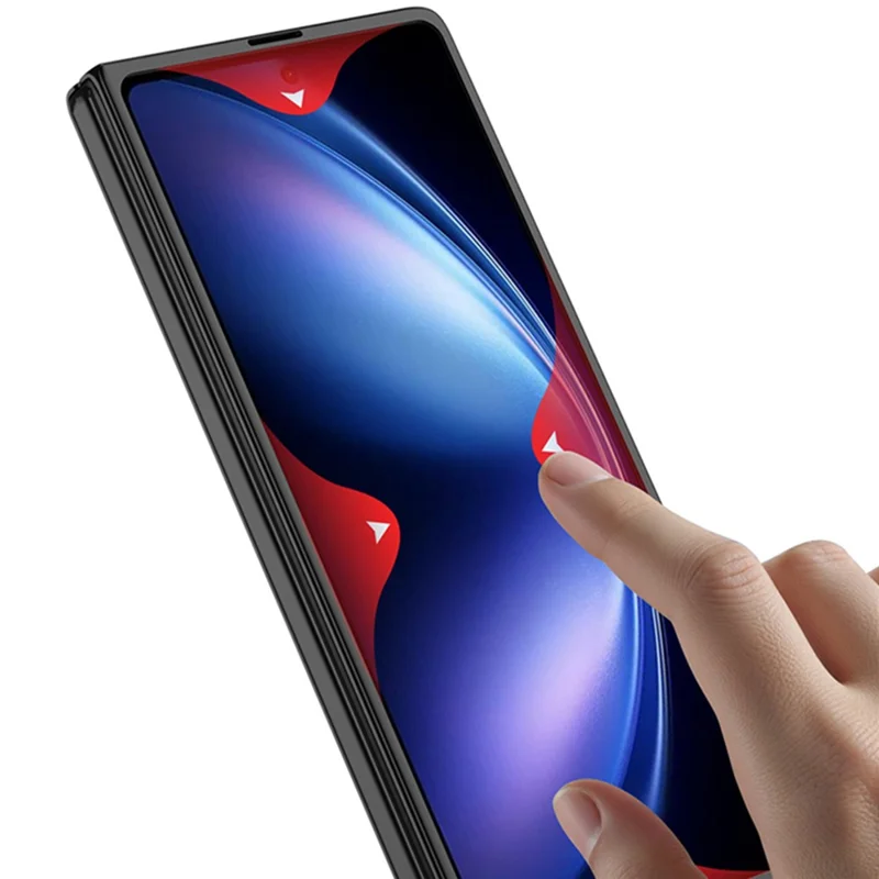 GKK For vivo X Fold5 5G Case Hard PC Ultra Slim Phone Cover with Front Tempered Glass Film - Black