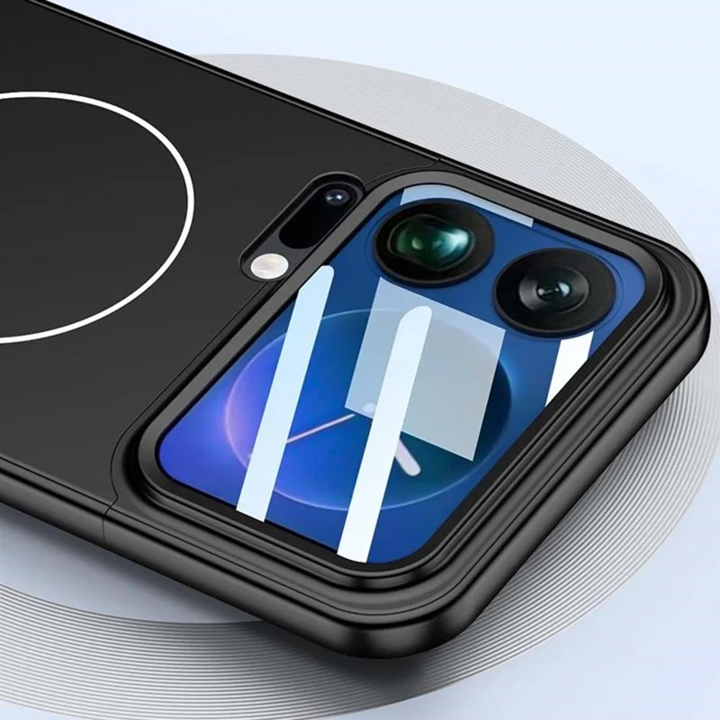 GKK For Xiaomi 17 Pro Case with Lens Film Detachable Camera Frame Contrast Color PC Phone Cover Magnetic Case - Silver / Black