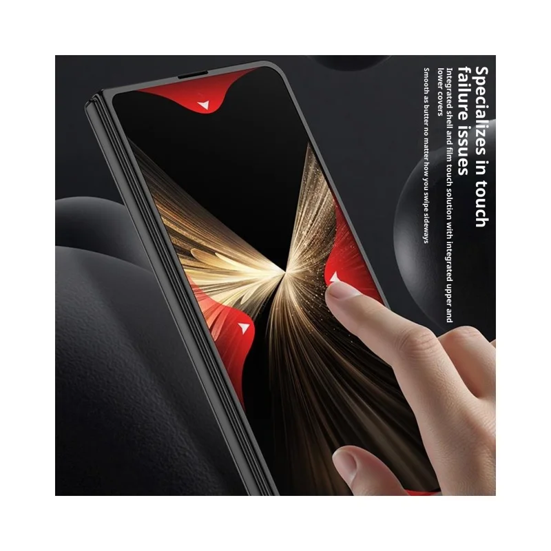 GKK Custodia per Honor Magic V5 5G Custodia Rigida in PC Ultrasottile con Pellicola Frontale in Vetro Temperato - Nero